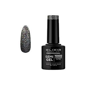 TRAJNI LAK, SEMIGEL, ELIXIR UNSPECIFIED GLITTER #1000